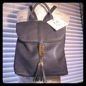 NWT vegan leather backpack deep blue purse